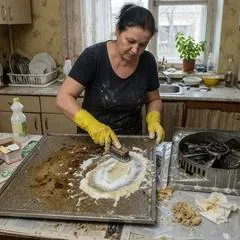 Как почистить вытяжку на кухне от липкого жира без химии